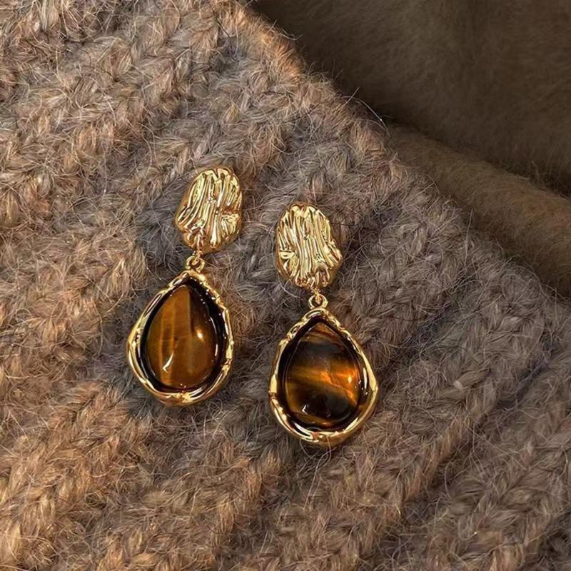 Trendy Amber Earrings Portable And Comfortable For Long Time Wearing