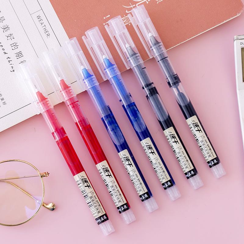 Office School Supplies Straight Liquid Gel Ballpoint Black Water Based Pen 0.5mm Student Note Taking Color Gift Lovely Kawai