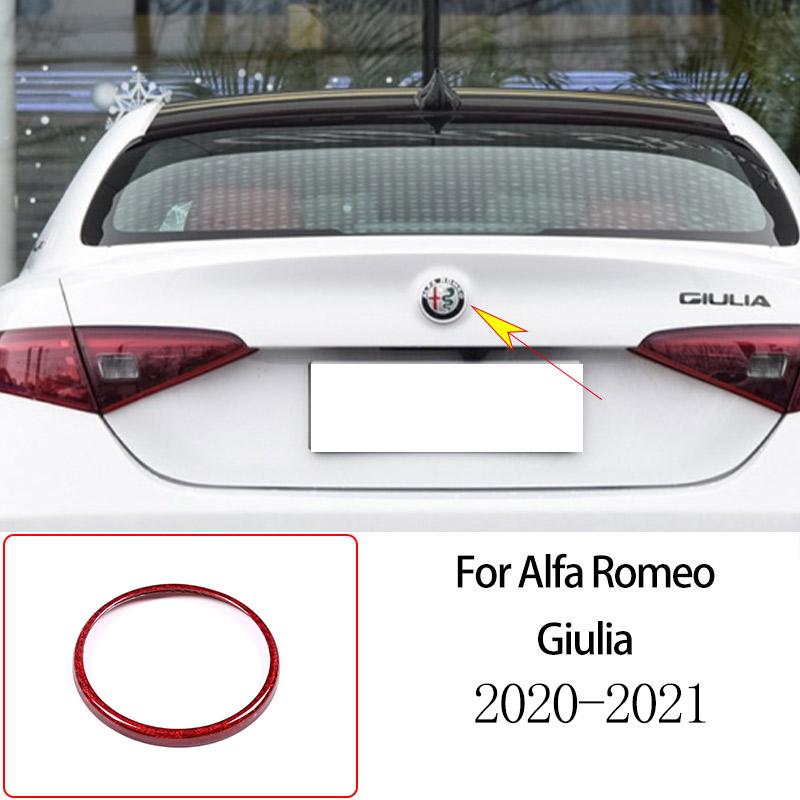 For Alfa Romeo Giulia 2017-2025 Red Real Carbon Fiber Car Interior Trim Sticker Accessories Car Modification