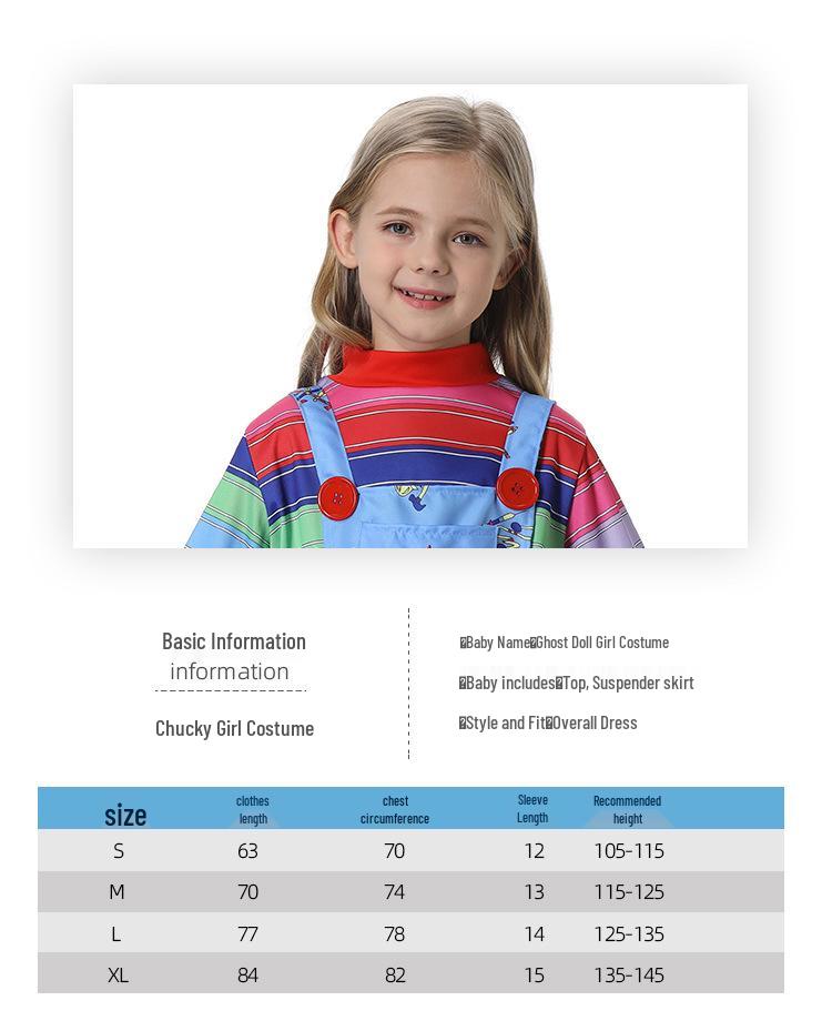 Chucky Series Halloween Ghost Doll Costume for Kids