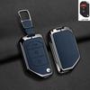 Zinc Alloy Leather Car Key Case Cover for Jeep Wrangler JL JLU Rubicon Gladiator JT Sahara JLU 2018 2019 2020 2021 2022 2023