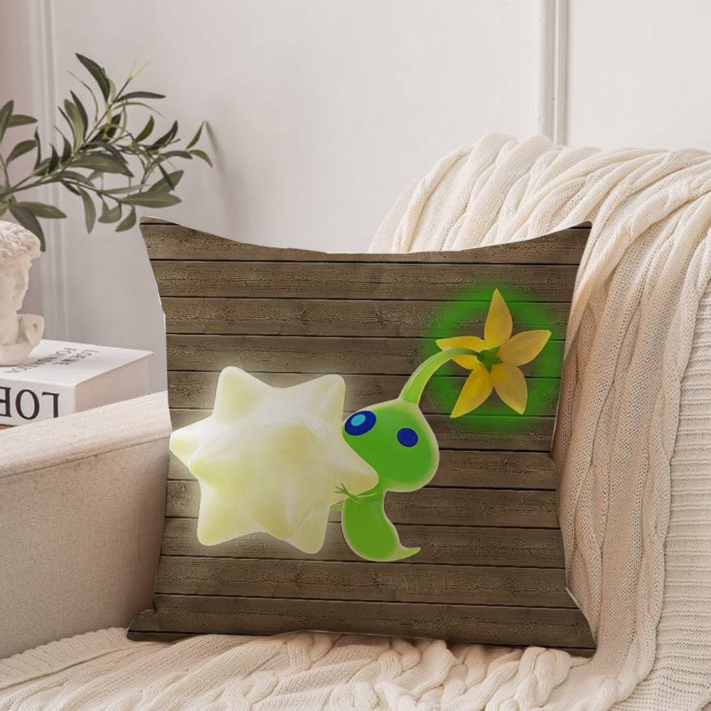 Cartoon P-PIKMINS Pillow Case Home Decor Throw For Sofa Bed Car Room Decor Gift Idea