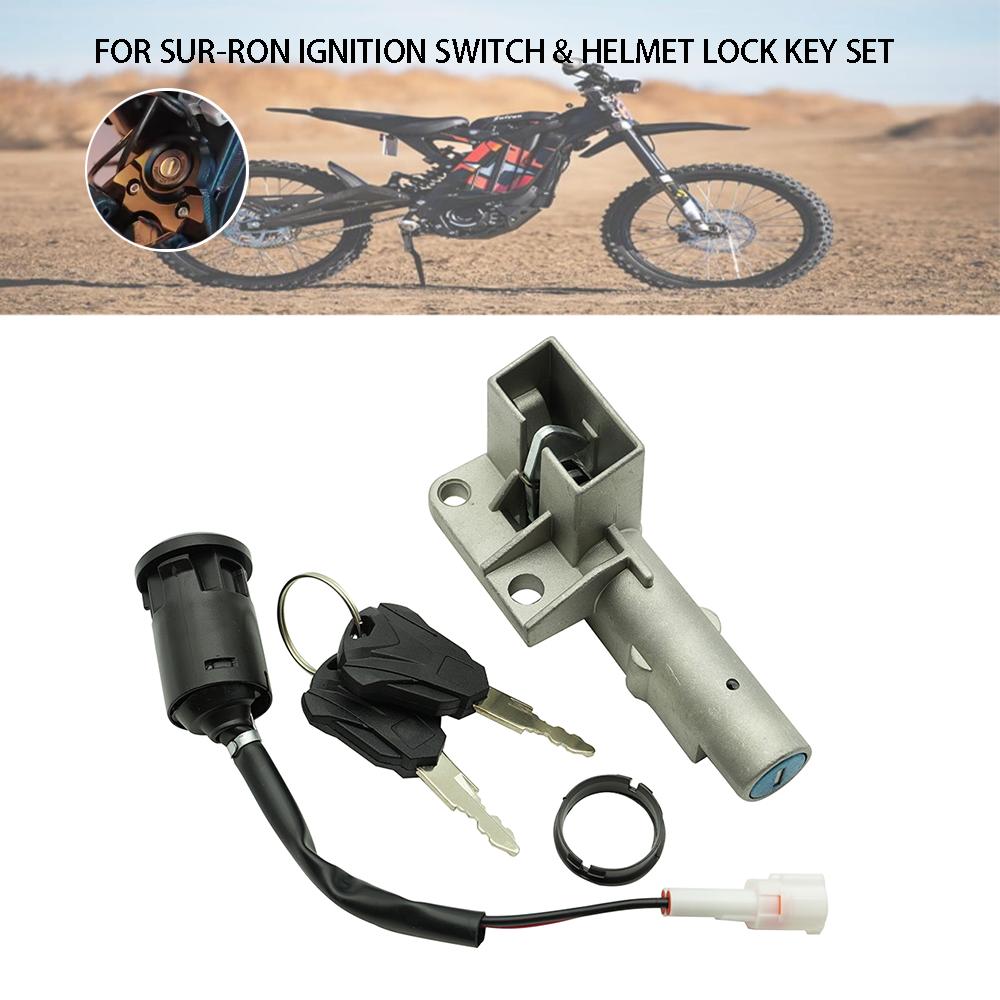 Ignition Switch & Helmet Lock Key Set For Sur-Ron Surron S X Light Bee Off-Road Electric Vehicle Dirt Bike Motorcycle Replace