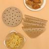 100Pcs Wood Pulp Papers Steamer Liners Disposable Steaming Basket Mat New Air Fryer Paper