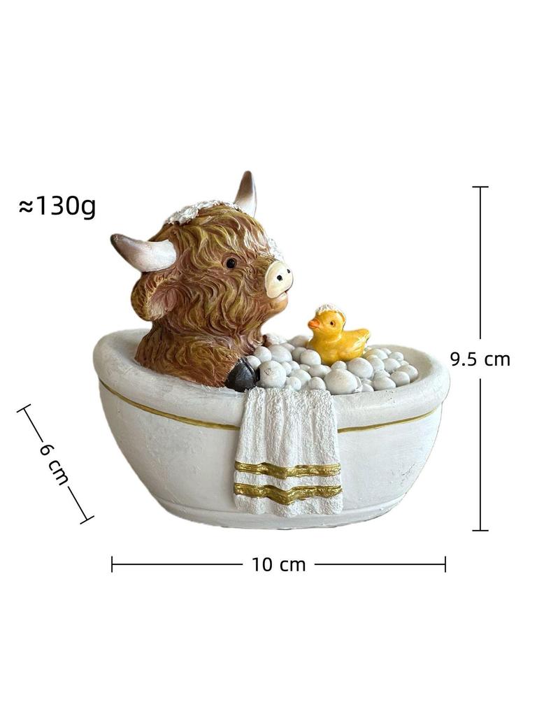 Highland Cow Resin Statue: Creative Festival Bathroom and Home Decoration Gift