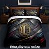AC Milan Design Bed Bedding Set 1 Duvet Cover + 2 Pillowcases Soft Breathable Household Bed Linens