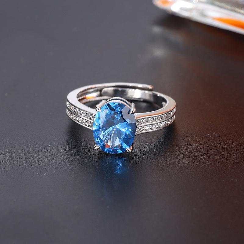 Ruby Live Adjustable Ring Spinel Versatile Geometric Design Trend Ring