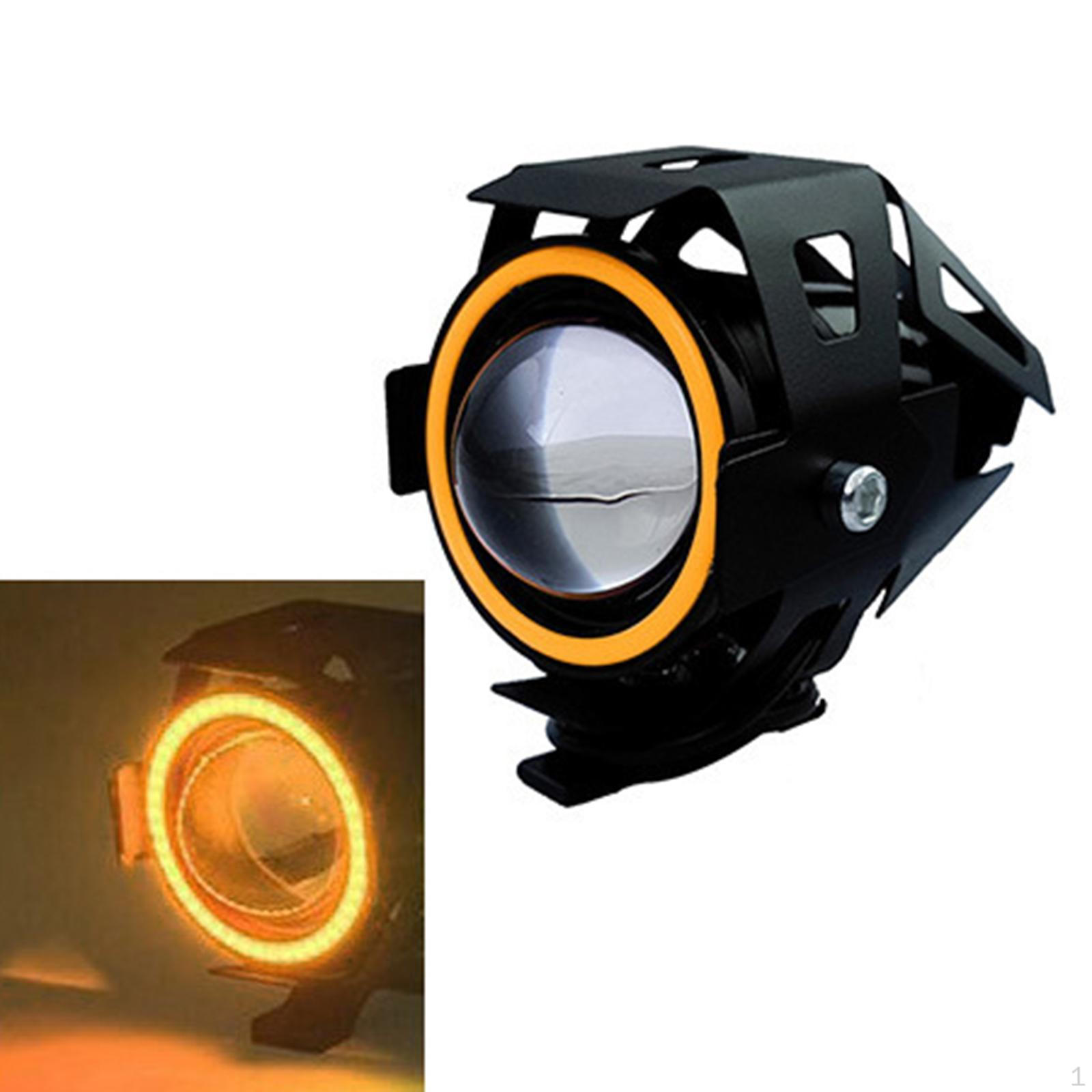 

Motorcycle LED Headlight 10W Spotlights Aluminum Alloy Cars Trucks Accessory Retrofit Work жовтий