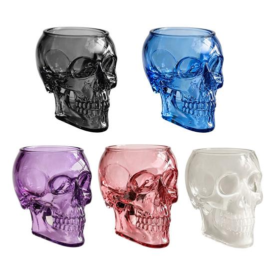 Gothic Skull Wall Vase Tabletop or Wall Mounted Flower Vase Translucent Skull Vase
