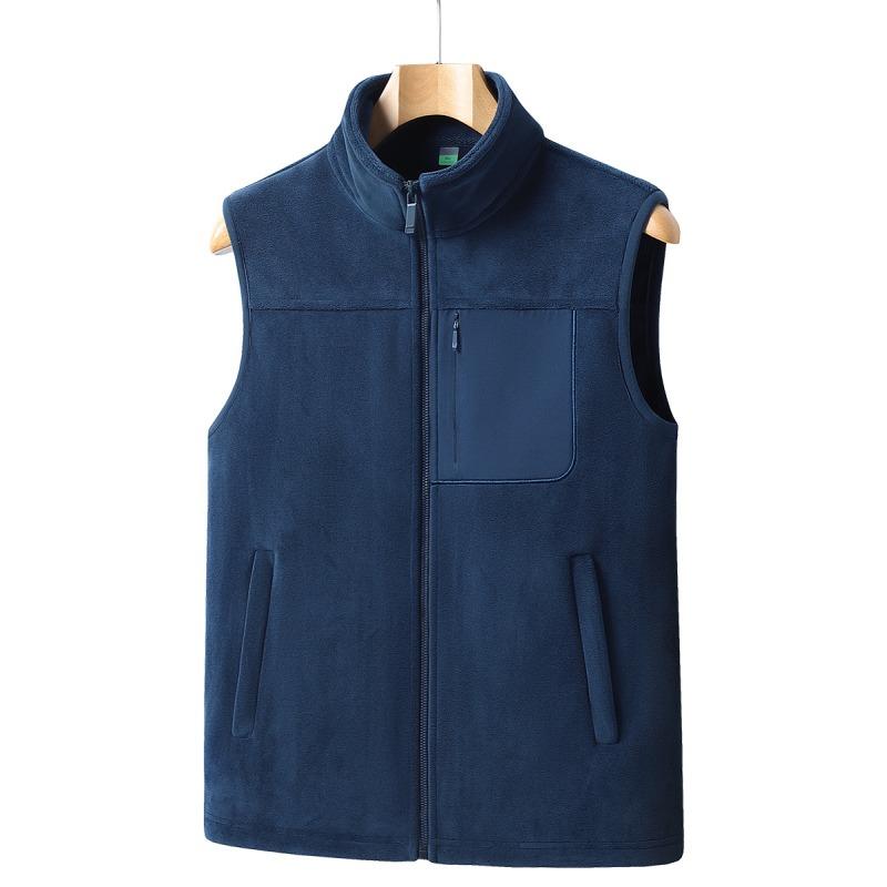 Neue Herrenmode Fleece Herren Herbst und Winter Plus Samt Verdickte Pferdeclip Weste Warm Großgröße Ärmellose Jacke