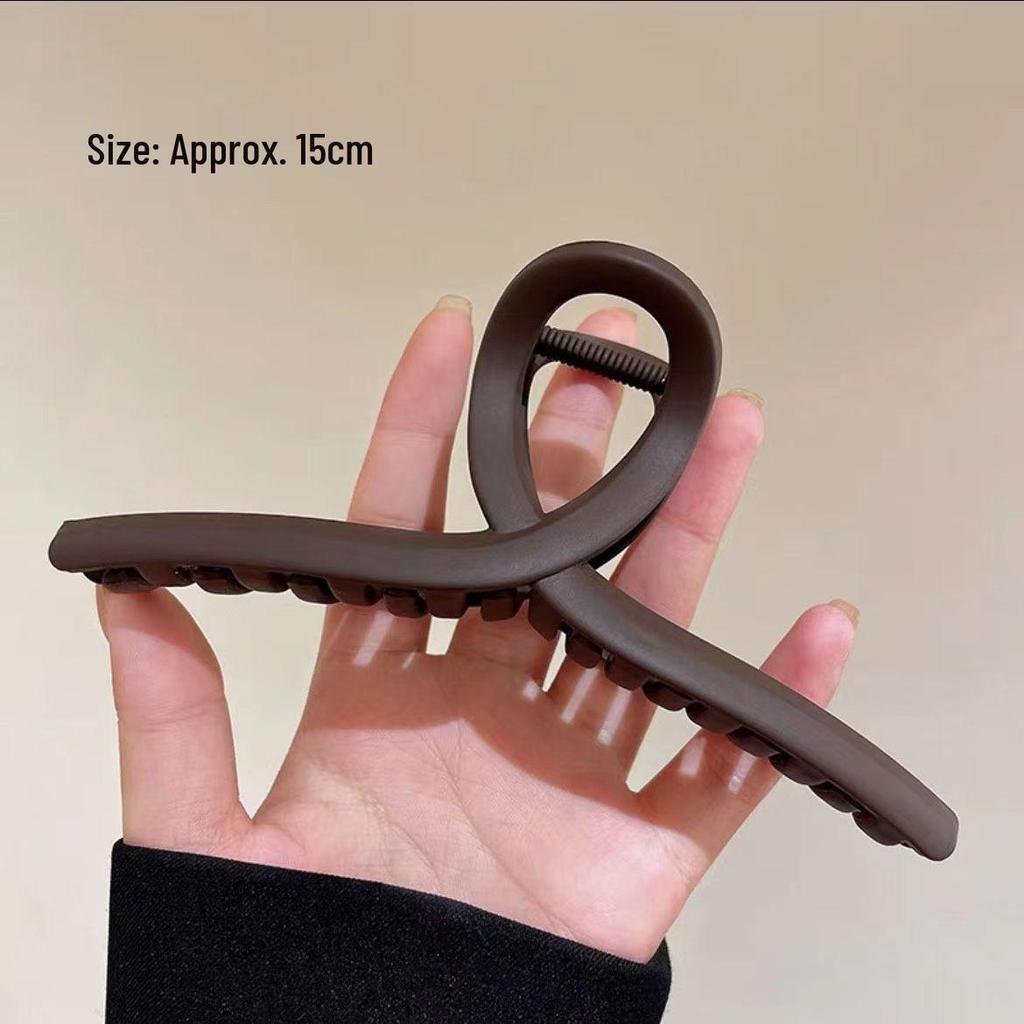 Elegant Large Hair Claw Clip for Thick Hair - High-End Korean Updo Shark Clip