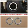 For Mercedes-Benz Vito W447 2014 -  Car Dashboard Air AC Vent Outlet Decoration Ring Circle Cover Trim Matte Accessories
