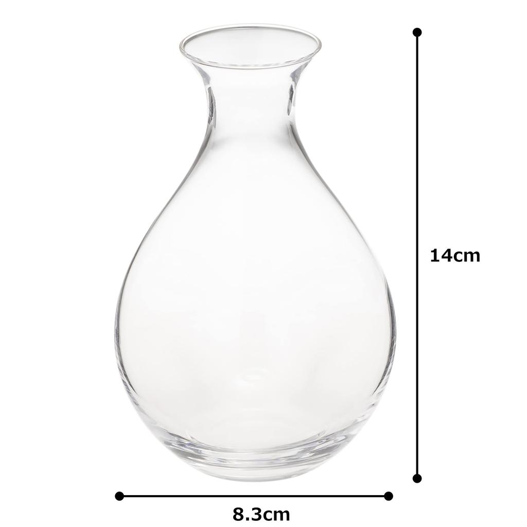 Mizusaki Glass Sake Bottle, Approx. 400ml, No. 80 CR, Made In Japan, MKG-428079
