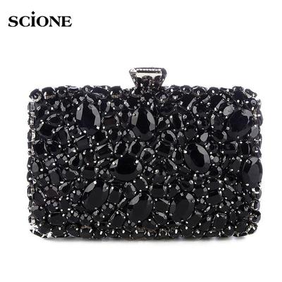 Crystal Evening Bag Beaded Day Clutches Lady Wedding Purse Rhinestones Handbag for Women Bag