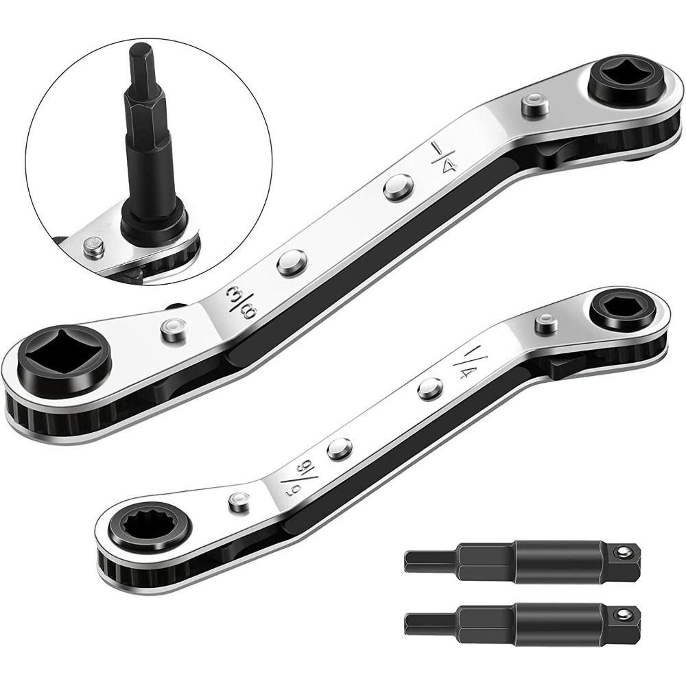 Hexagon Bit Adapter Air Conditioner Valve Wrench Efficient Service Wrench Tool  Worker