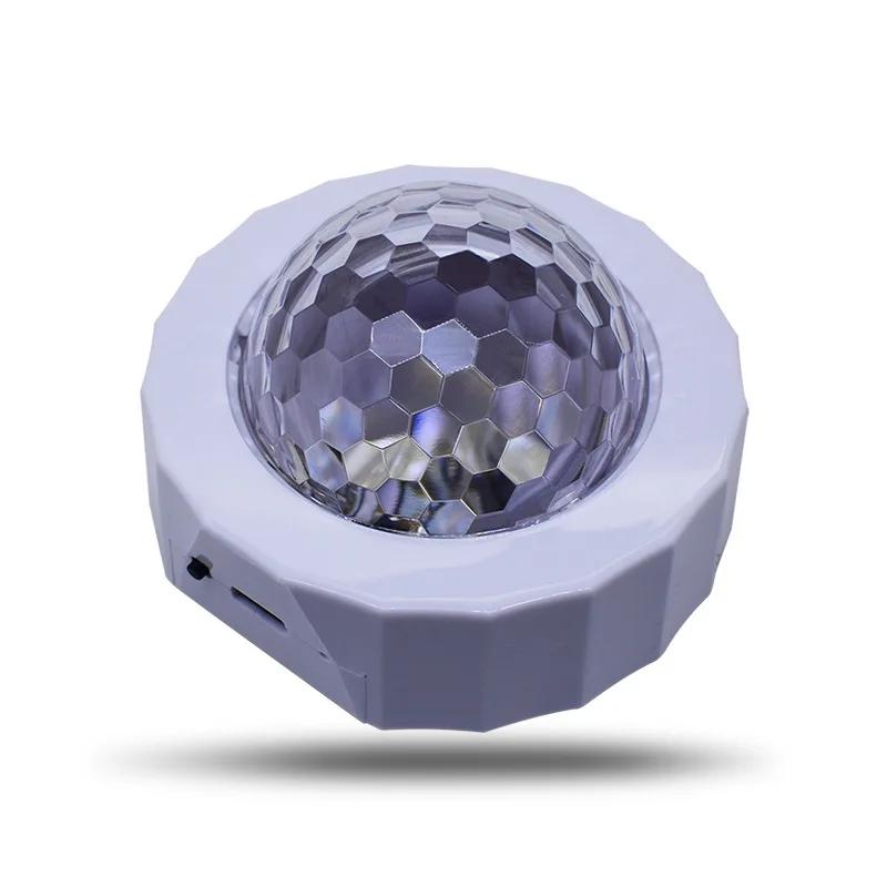 Mini Car Disco Ball Rechargeable Battery Mini Disco Ball for Car Music Sound Activated Multicolor Car Disco Lights Inside