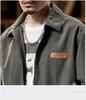 Męska kurtka retro Detroit: Jesień/Zima 2024, Modny, Przystojny, Pikowany, Odzież codzienna