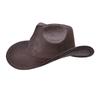 Retro Texture Design Western Cowboy Hats for Men Roll-up Wide Brim Outdoor Gentleman Jazz Caps Panama Hats
