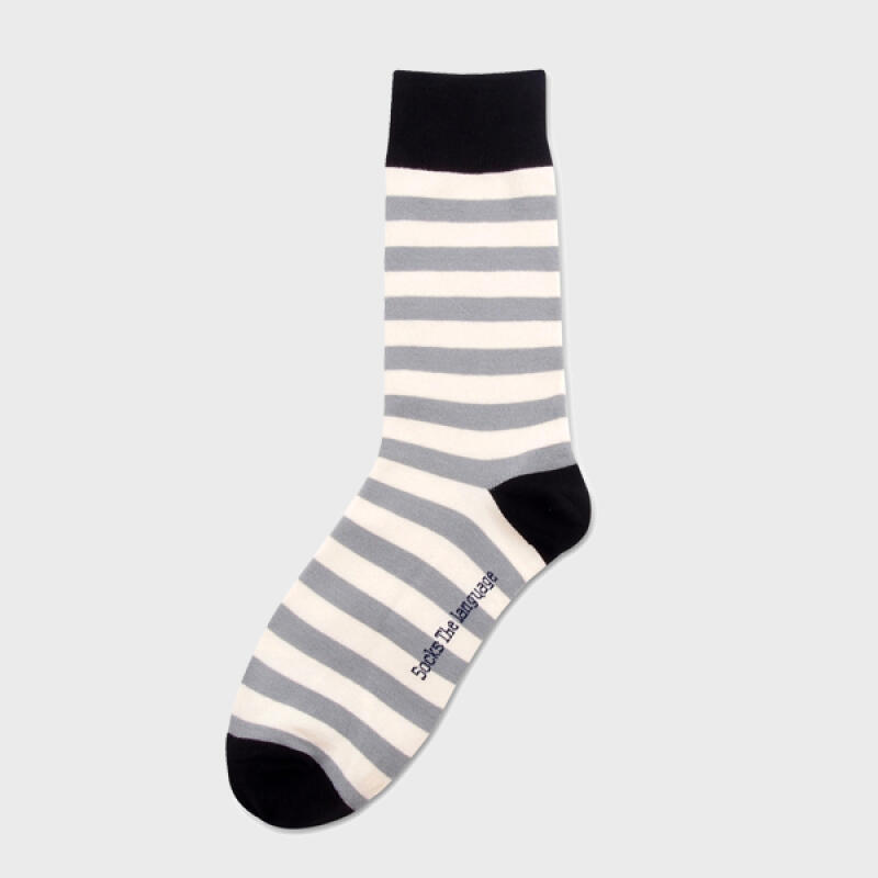 Plain Striped Socks (Gray)