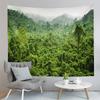 Jungle Tapestry Natural Foggy Forest Tapestry Mountain Forest Tapestry Art Wall Hanging Home Living Room Bedroom Dorm Tapestries