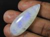 Natürlicher Regenbogen-Mondstein Feuerkristall Birnen-Cabochon loser Edelstein 14X44X8MM SK-897