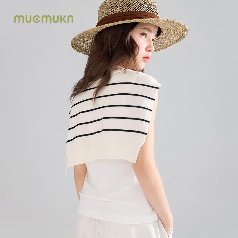 Mucmukn Girls' Wool Blend Striped Knitted Cardigan Shawl