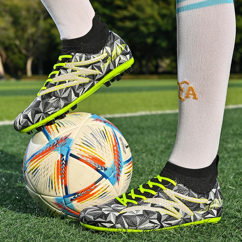 Fotballsko Herre Fotballsko Barn Fotballstøvler Dame Profesjonelle Fotballsko Sklisikre Chaussure Fotball TF/FG Utendørs Fotballsko