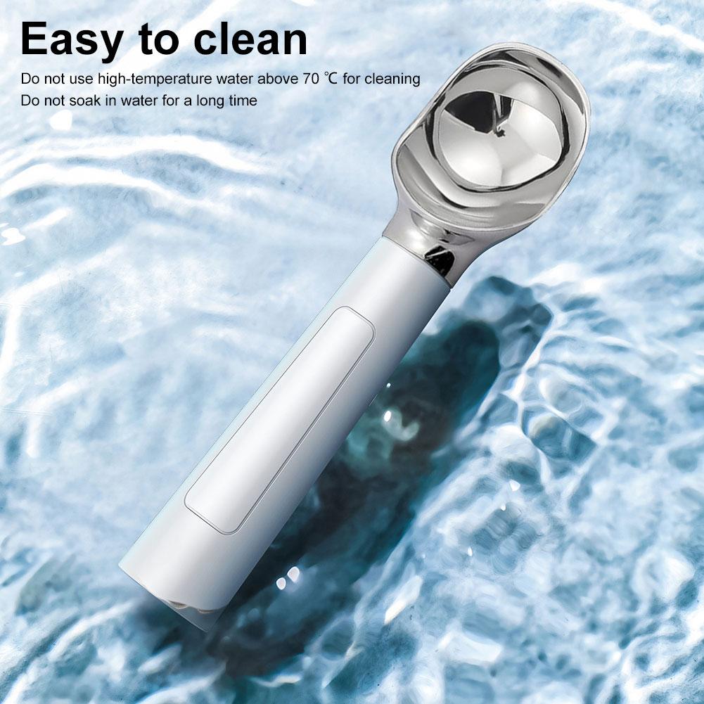 Heated Ice Cream Scoop Rechargeable Electric Scooper with LED Display for Hard Ice Cream Easy for Seniors & Kids