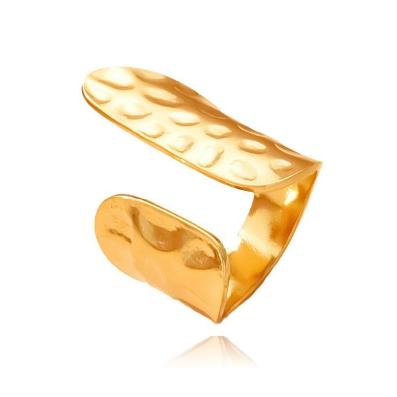 Neuer Trend Gold Silber Farbe Textur Breite Ringe für Damen Herren Geometrisch Unregelmäßig Ehering Geburtstagsparty Schmuck Geschenke