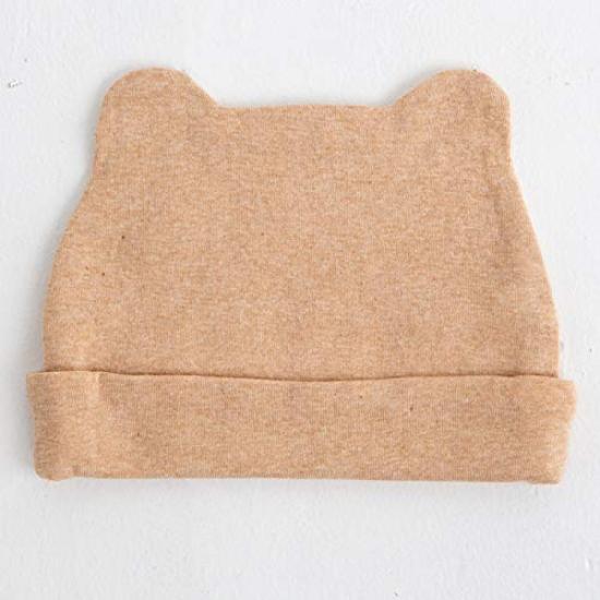 Pompkins BABY Organic Cotton Cap and Dog Made In Japan Y-1067 100% [Rabbit, Bear, Series] (Bear (Brown))