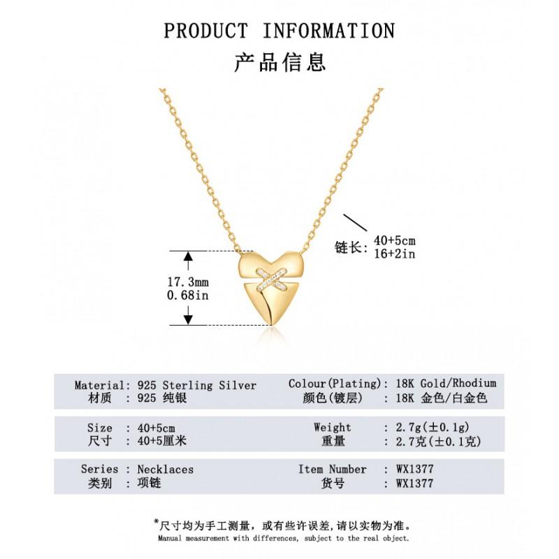 Heart Splicing Clavicle Chain Retro High-end Versatile Light Luxury Necklace Women