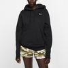 Nike Solid Color Embroidered Logo Fleece Hoodie Women Hoodies Black BV4119-010