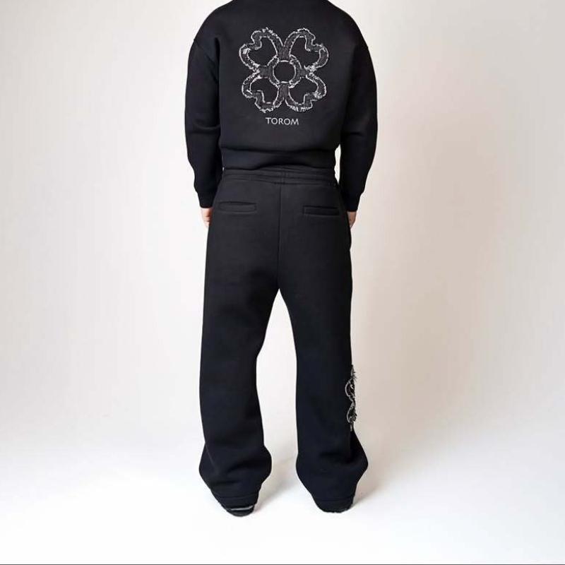 Pantaloni della tuta casual larghi tinta unita alla moda retrò Y2k