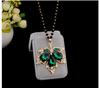 Crystal minimalist maple leaf pendant