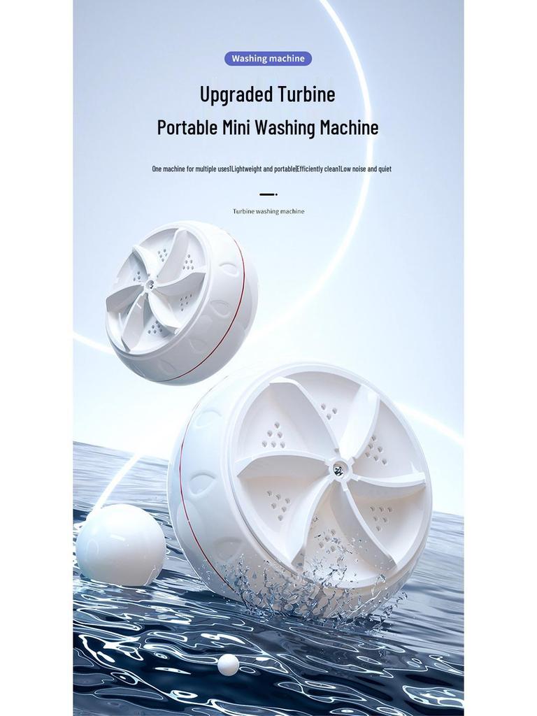 Compact Portable Electric Washing Machine for Travel & Dorms