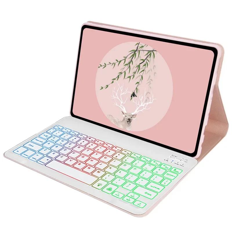 Tablets Keyboard Case for Redmi Pad 2 Cover for Redmi Pad 2 11 Inch Teclado Cover Rainbow Backlit Keyboard Case