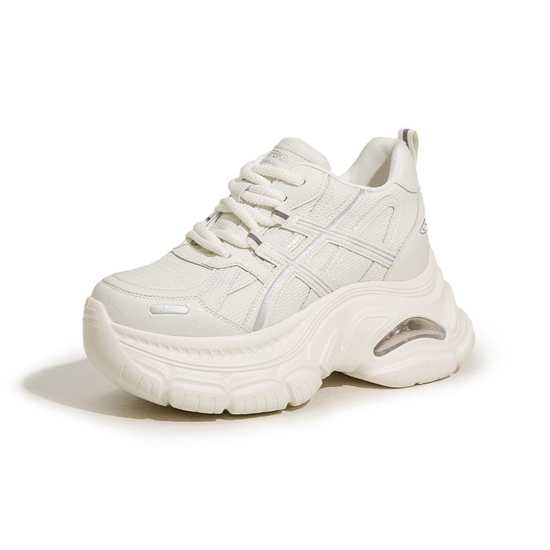 

Platform dad shoes women s autumn and winter 2025 new small inner height increase women s shoes fashionable versatile casual sports shoes 39 бежевый
