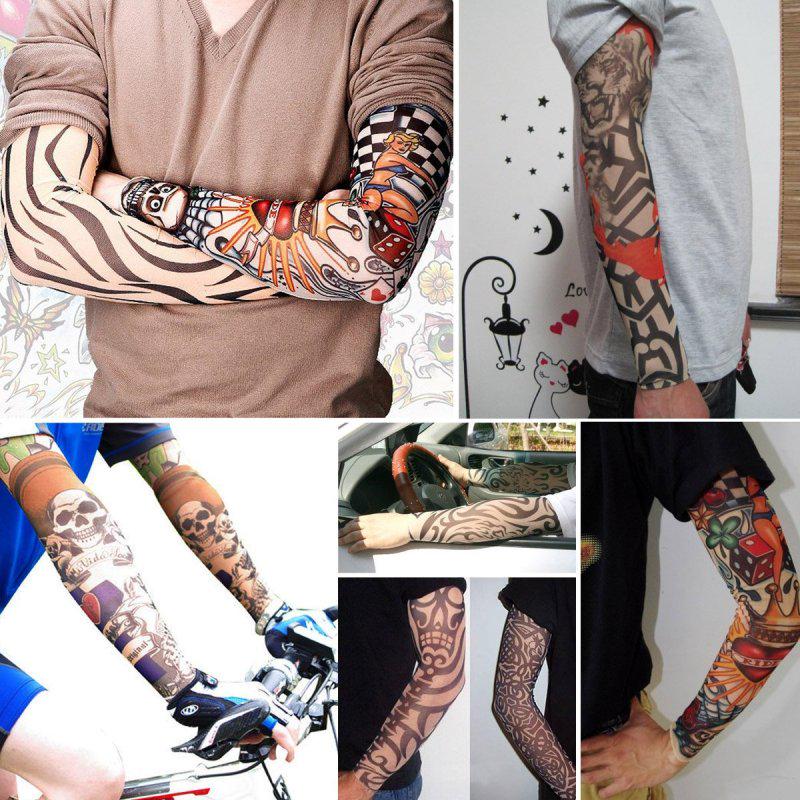 6PCS Stylish Breathable Tattoo Arm Sleeves for Outdoor Activities