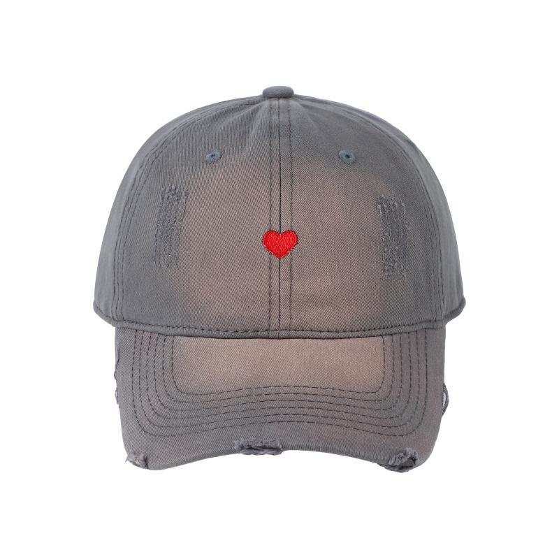 Spring Summer Ins Korean Trendy Cotton Sun Baseball Cap Women Japanese Small Fresh Face Small Love Heart Embroidery Baseball Cap
