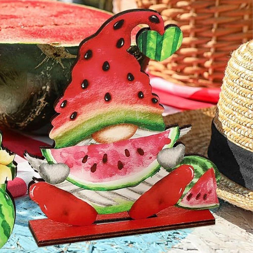 Red Green Summer Watermelon Ornaments Funny Dwarf Fruit Desktop Ornaments Home Decor