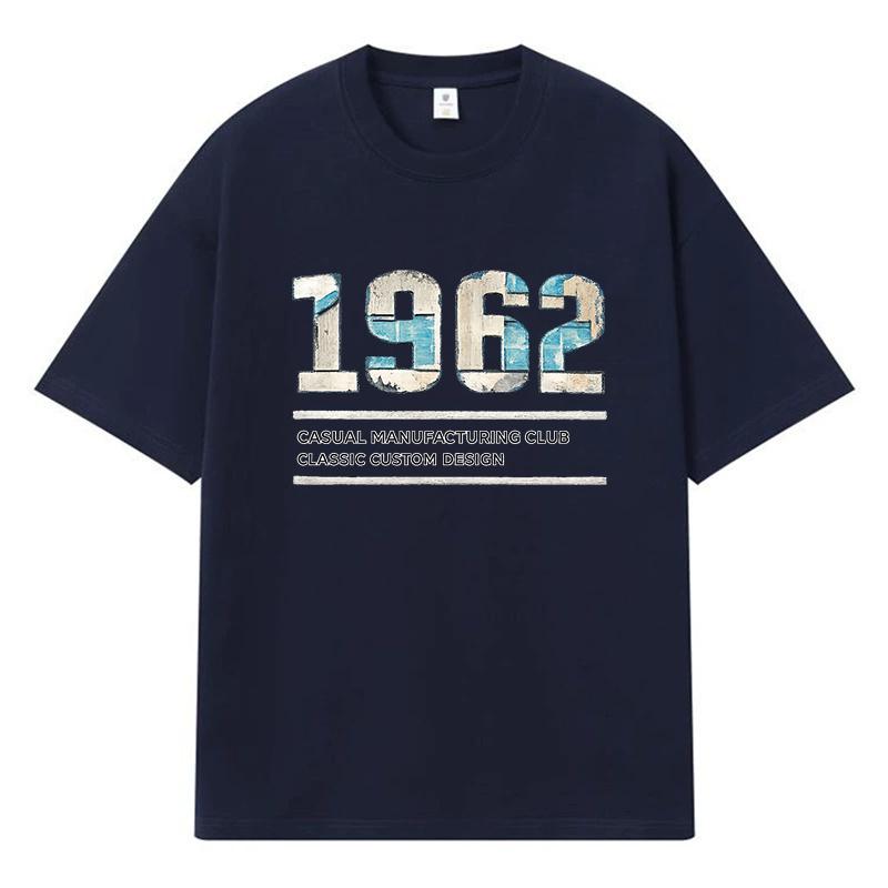 1962 Printed Graphic Streetwear Y2k Harajuku Clothes 100% Cotton T Shirt Casual Oversized Summer Men T-shirt