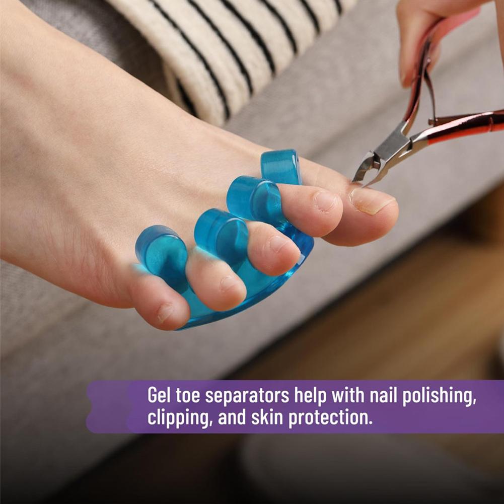 Toenail Spacer for Pedicure Adjustable Ring Connection Design Soft Gel Skin Friendly Material Nail Polish Application Tool