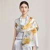 100% Silk Scarf Women Print Hangzhou Handkerchief Pure Silk Neckscarves Luxury Bufandas Silk Shawl   Long Scarf