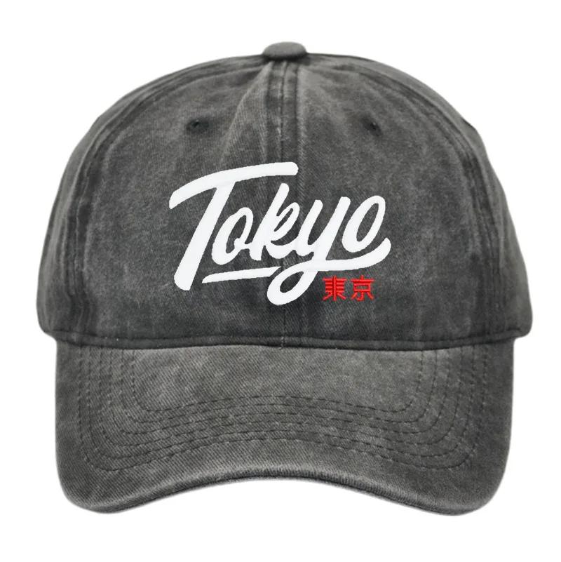 Tokyo New Women's Washed Baseball Cap Men's Spring Retro Trend Sun Hat Outdoor Street Dance Sports Accessories