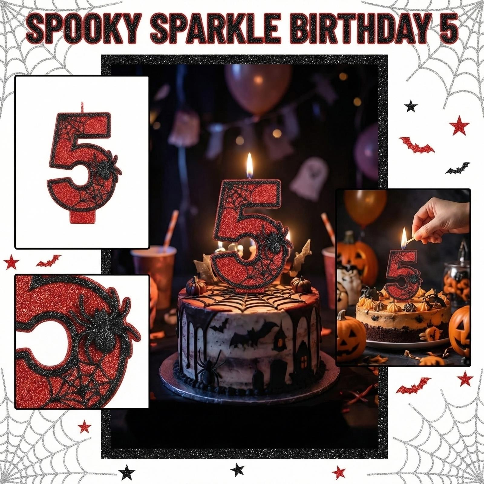 Creative Cartoon Themed Birthday Number Candle Party Decoration Glitter Style Number One Candle for Birthday Cake Celebration Supplies