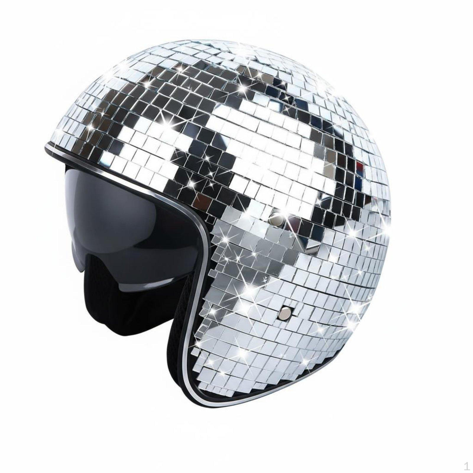 Disco Ball Helmet Sparkling Light Effect