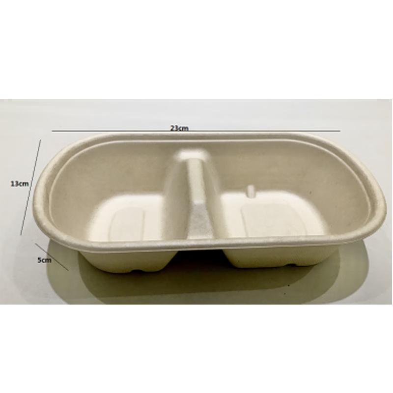 ShouHe Biodegradable Oval Sugarcane Food Containers & Lids