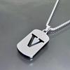 Hip Hop Stainless Steel Men Women Pendant Necklace Hollow 26 Letter Without Plating Design  Style  Chain for Daily Wear and Gift