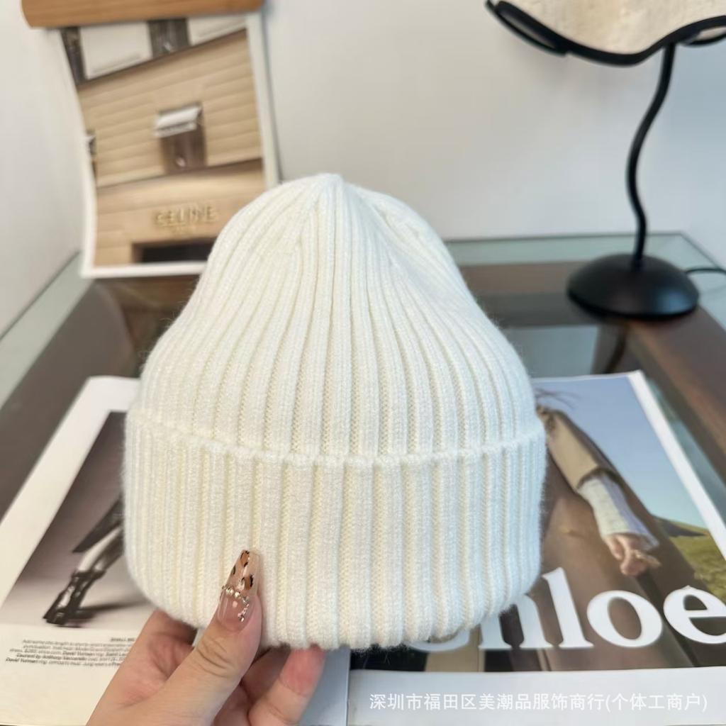Autumn and winter new men's and women's retro hip-hop couple embroidered letter cold hat versatile warm knitted wool hat