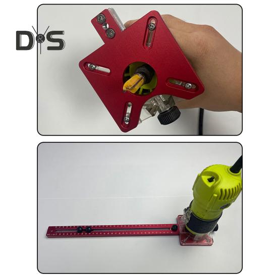 Ruter Fresespor Brakett Skap Maskinvare Jig Forbedret stabilitet Avtakbar design Tilpassbar bunndyvelguide Stanselokalisering